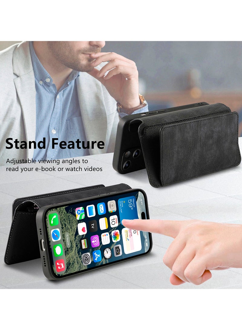 YANCI iPhone 16 Pro Max Case,Magnetic Magsafe case for iPhone 16 Pro Max, iPhone 16 Pro Max Wallet Case with Card Holder,iPhone 16 Pro Max Phone Cover,Leather Flip Folio Case for iPhone 16 Pro Max 6.9'' - Image 5