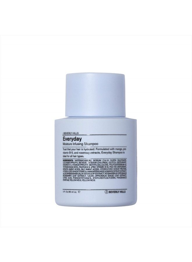 J Beverly Hills Blue Everyday Moisturizing Shampoo with Eucalyptus Oil for Hair Growth, 3 Oz - Image 1