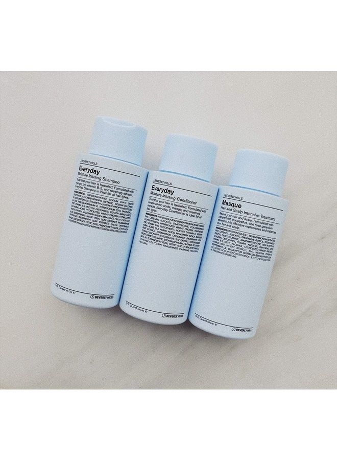 J Beverly Hills Blue Everyday Moisturizing Shampoo with Eucalyptus Oil for Hair Growth, 3 Oz - Image 5