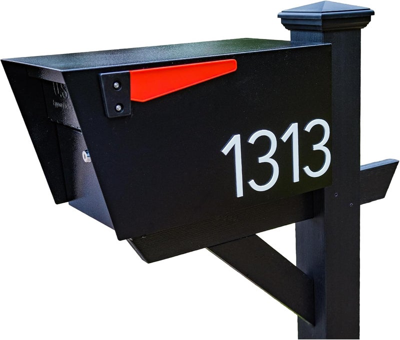 Discovered Designs – Premium Individual 3D Acrylic Mailbox Number – Self Stick – Long Lasting – Weatherproof – Made in USA (White) - Image 1