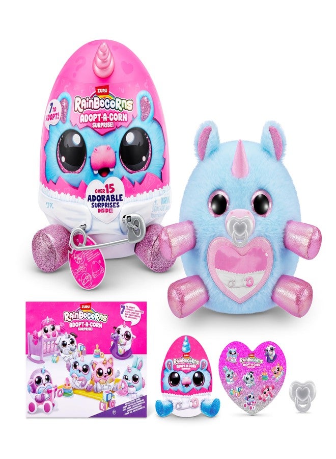 Rainbocorns Adopt-A-Corn Surprise (Hippo) by ZURU Plush Toy, Collectible Plush, Baby, Surprise Eggs for Girls & Children - Image 1