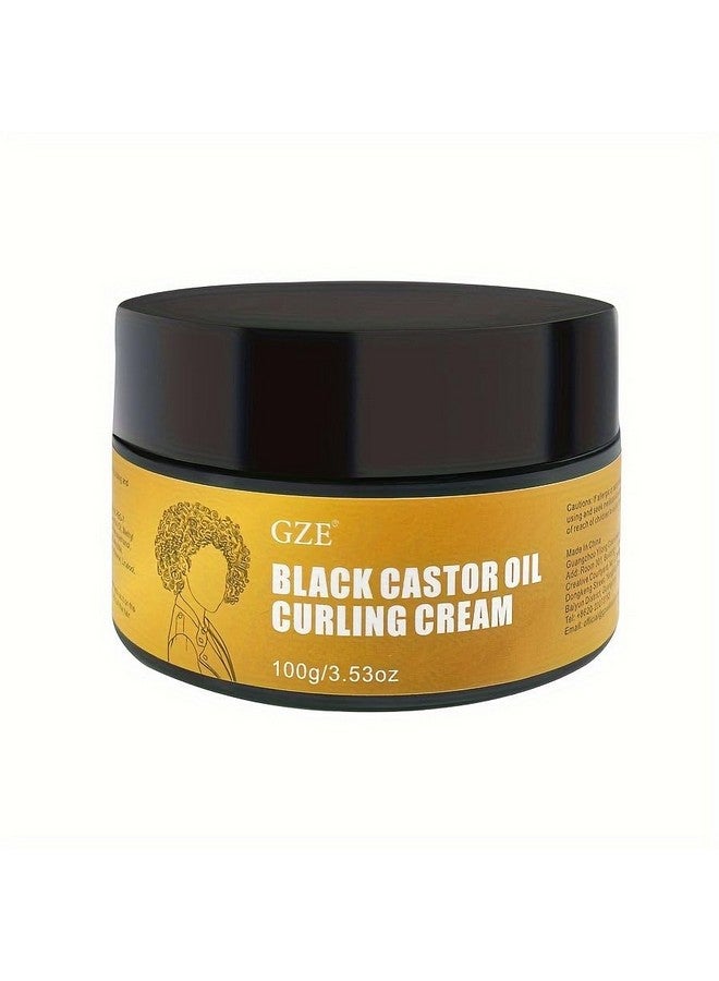 Vemofoper Black Castor Oil Curling Cream With Argan Oil Curl Enhancer Moisturizing & Frizz Control Leavein Conditioning Cream Hydrating Define & Smooth For Any Curl Type - Image 1