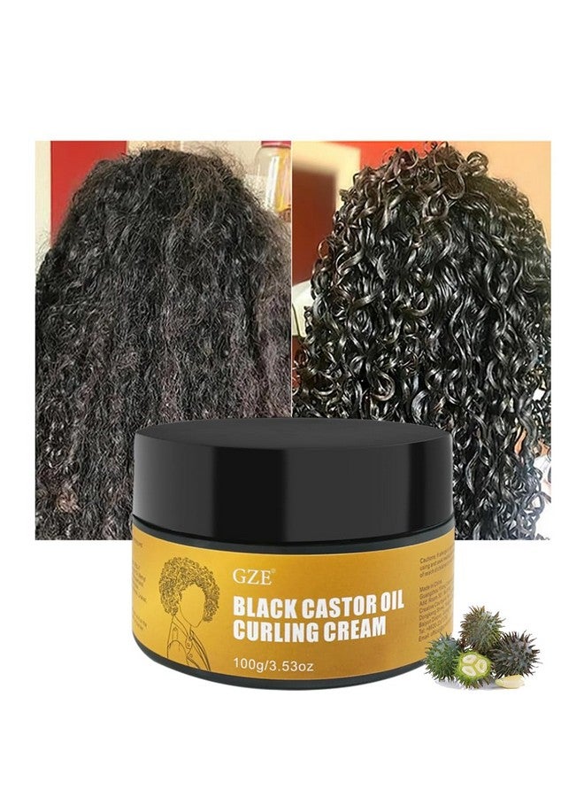 Vemofoper Black Castor Oil Curling Cream With Argan Oil Curl Enhancer Moisturizing & Frizz Control Leavein Conditioning Cream Hydrating Define & Smooth For Any Curl Type - Image 3