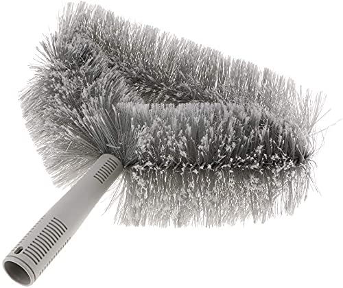 TARGET HYGIENE Triangle Cobweb Brush Ceiling Fan Corner Cobweb Brush Duster Cleaner Cleaning Tool (Grey) - Image 1