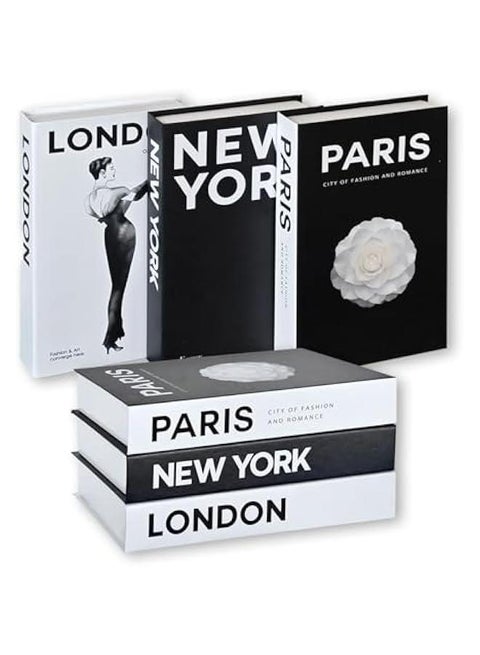 Decorative Books for Home Decor,Set of 3 Stylish Fake Books of Room Books Decor Aesthetic,for Coffee Table Decor,Living Room, Table, Shelf Decor,Modern Hardcover Stacked Display Books