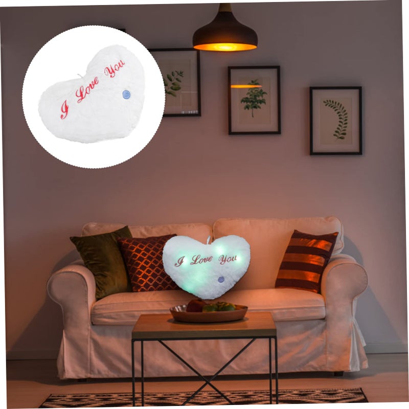 Heart Shaped Glow Pillow Night Light Cushion For Home Decor Birthday Festival Gift - Image 4