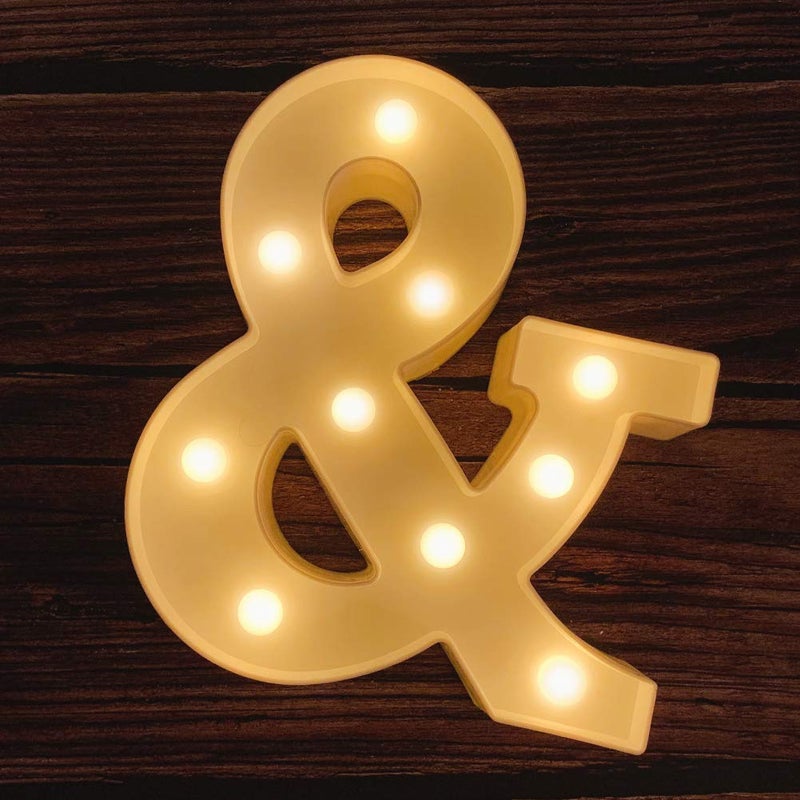 MUMUXI MUMUXI 5W LED Marquee Letter Lights Warm White Alphabet 
