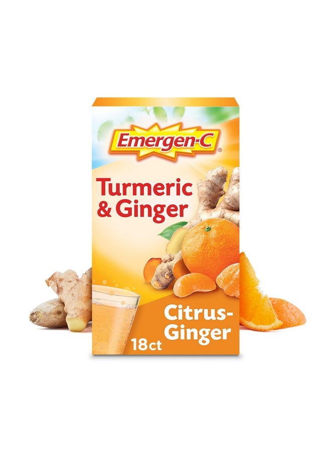 إميرجن-سي مزيج مشروب إيميرجين سي الفوار بالحمضيات والزنجبيل، الكركم والزنجبيل، لدعم المناعة، نكهات طبيعية مع فيتامين سي عالي الفعالية، 18 حبة - Image 1