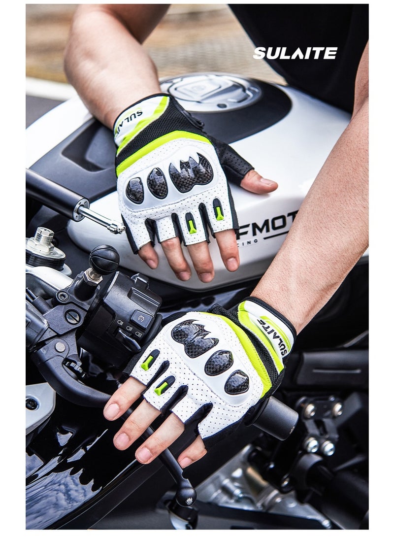 سولايت قفازات ركوب الدراجات النارية Sulaite G7 ترقية 3K ألياف الكربون مكافحة السقوط مزدوجة إصبع شاشة لمس إصبع كامل ونصف إصبع قفازات السفر الدراجات النارية - Image 4