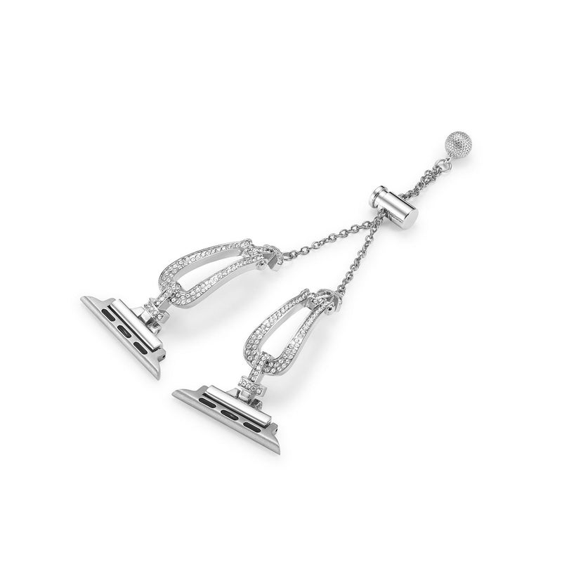 erorex For Apple Watch 46Mm / 49Mm / 45Mm / 44Mm U-Shaped Diamond Bracelet Zinc Alloy Watch Band(Silver) - Image 3