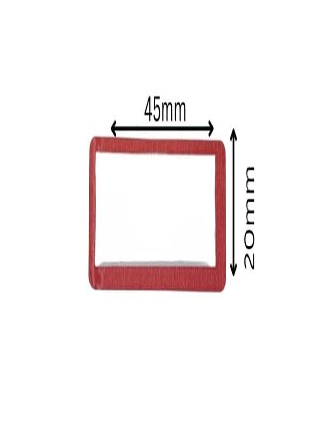 Sehgal Store Blank Stickers with Bold Red Border for General Use, Perfect for DIY Projects & Labels for - 45mmx20mm Pack of (100) - Image 3