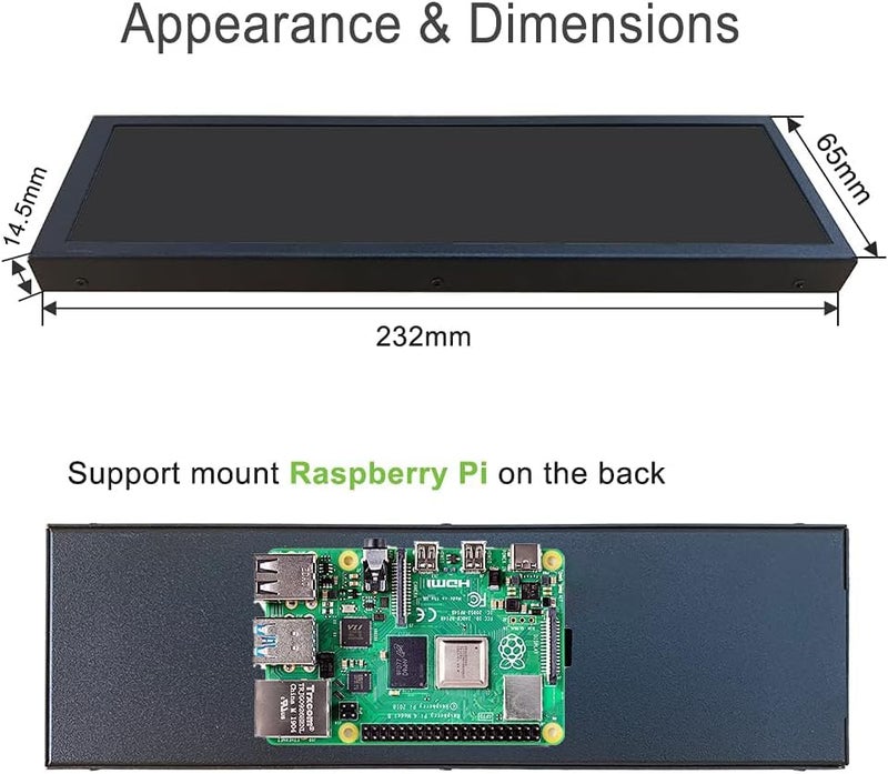 AISHICHEN 8.8 Inch PC Temperature Display, PC Sensor Panel Display, Computer Temp Monitor, IPS USB Mini Screen, AIDA64 CPU RAM DataTemperature Monitor for ARGB Computer Case Secondary Screen - Image 2