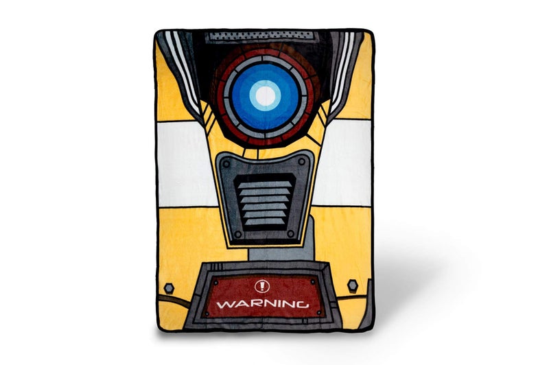 JUST FUNKY Official Borderlands Claptrap Fleece Throw Blanket - 45x60-Inch Cozy Accessory - Perfect for Bed  Couch  Chair - Fuzzy Lightweight Comforter Featuring Iconic Robot from Game - Licensed Merchandise  - Image 1