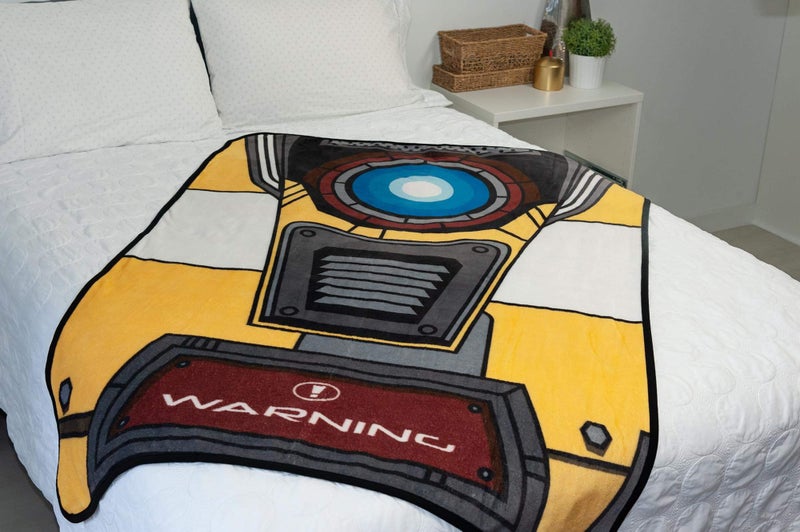 JUST FUNKY Official Borderlands Claptrap Fleece Throw Blanket - 45x60-Inch Cozy Accessory - Perfect for Bed  Couch  Chair - Fuzzy Lightweight Comforter Featuring Iconic Robot from Game - Licensed Merchandise  - Image 5