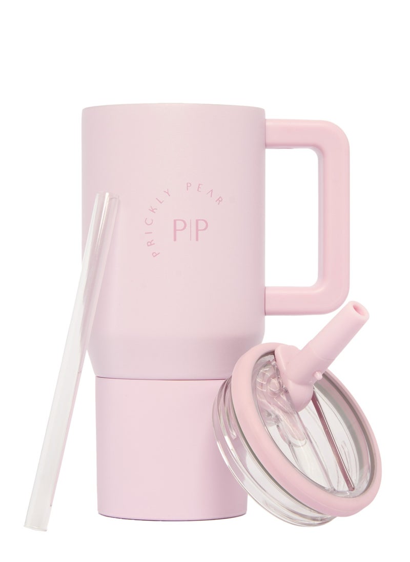 Prickly Pear Stainless Steel Water Bottle 20 Oz Mini Hydrator Pastel Pink Logo  - Image 3