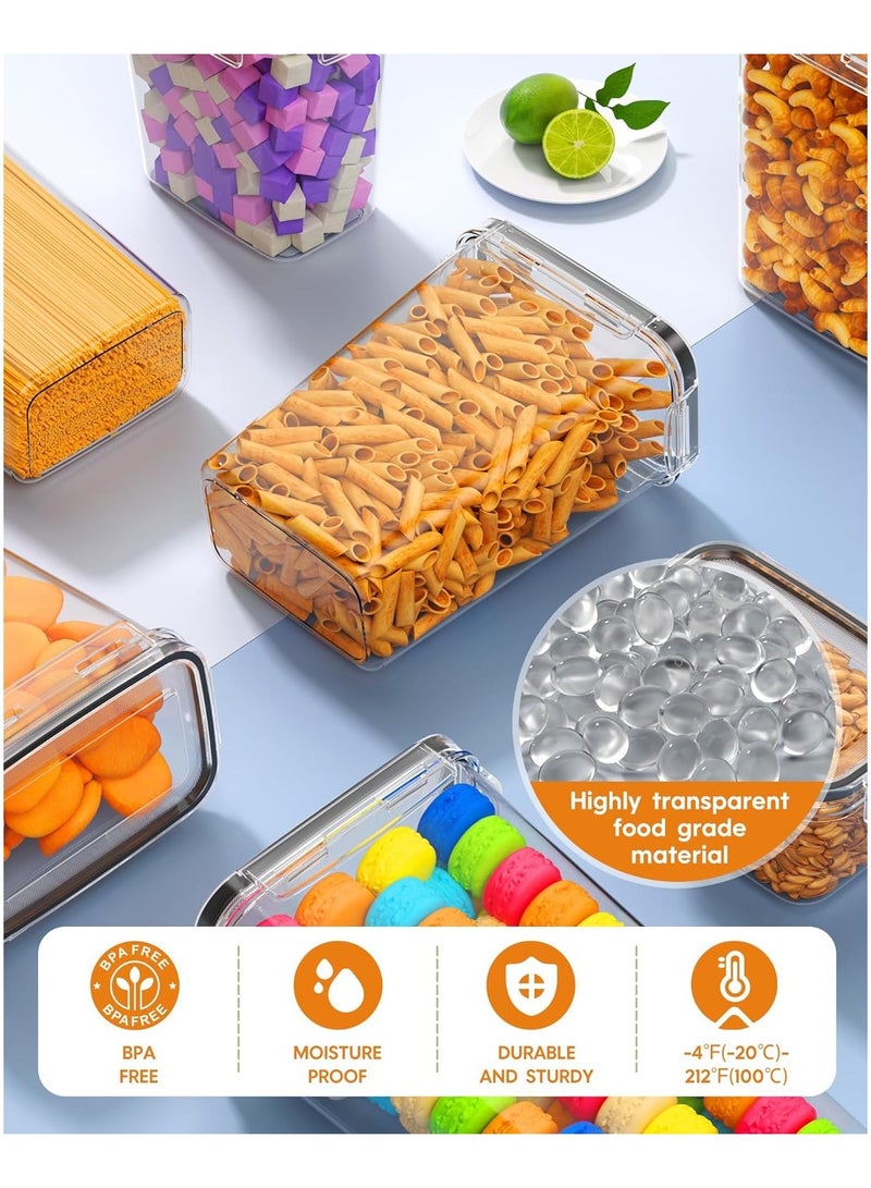 24PCS Airtight Food Storage Set – Leak-Proof BPA-Free Containers with Lids, Pantry Organizer for Cereal, Rice, Flour, Sugar + Labels & Marker!  - Image 2
