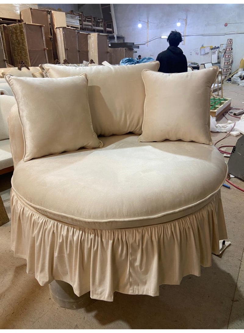 Darif Modern lounge chair, circular, made of Swedish wood - Image 2