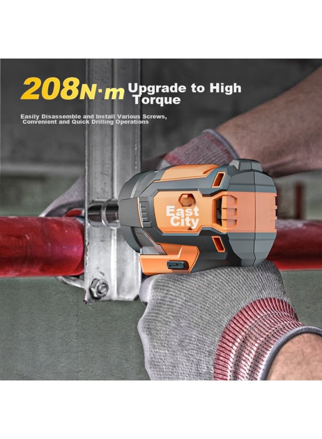 DONG Cheng Dongcheng 20v Brushless Lithium-ion Impact Driver, Rechargeable Mini Electric Drill, Electric Screwdriver, Dcpl02-208s - Image 2