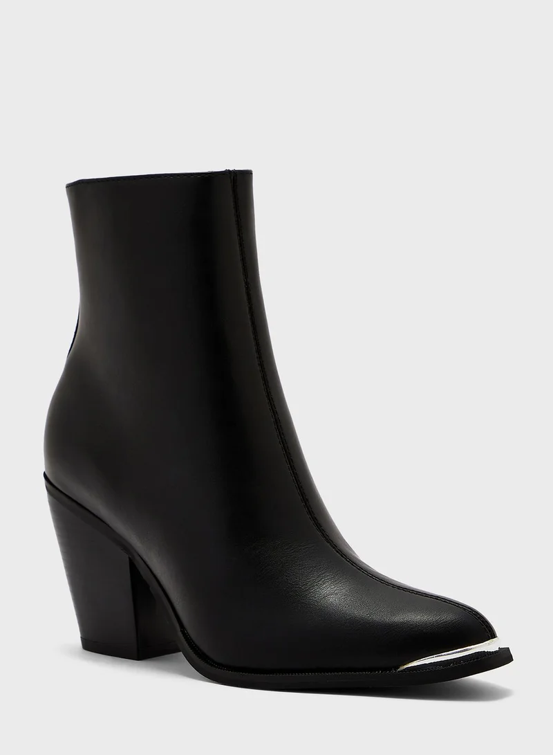 ONLY Block Heel Ankle Boots