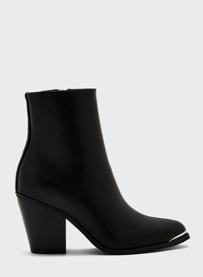 ONLY Block Heel Ankle Boots