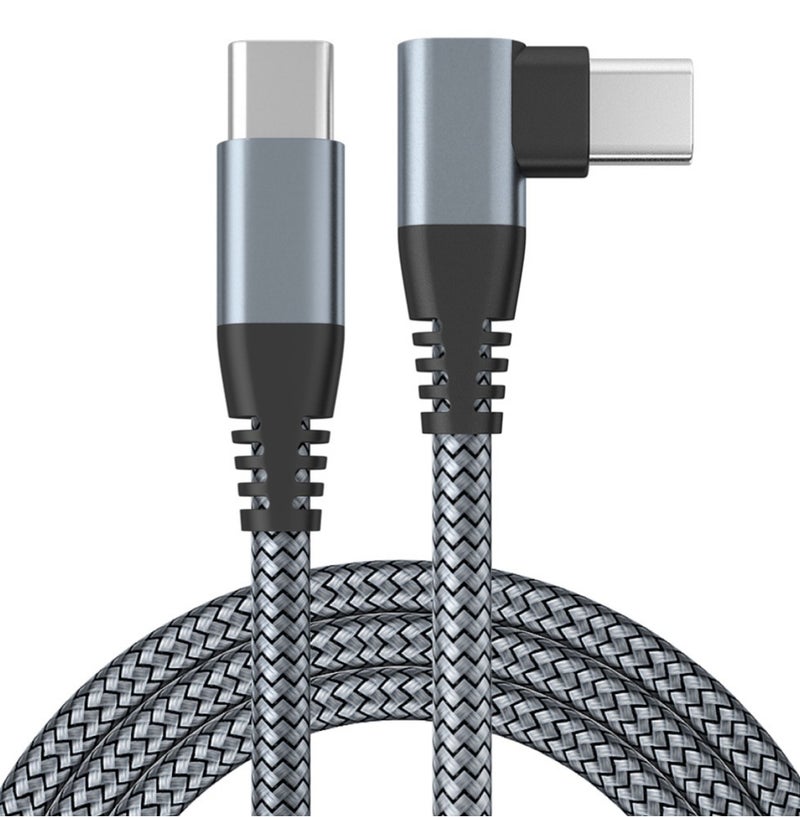 عيد الفصح . USB C إلى USB C كابل 60W 2Pack 6.6ft C إلى C كابل الشحن السريع نوع C شاحن الشحن السريع الزاوية اليمنى الجانبية شاحن الهاتف لآيفون 17 برو ماكس اكسسوارات M5 ماك بوك إير سامسونج S25 آي باد ، (2M ، 2PACK) - Image 1