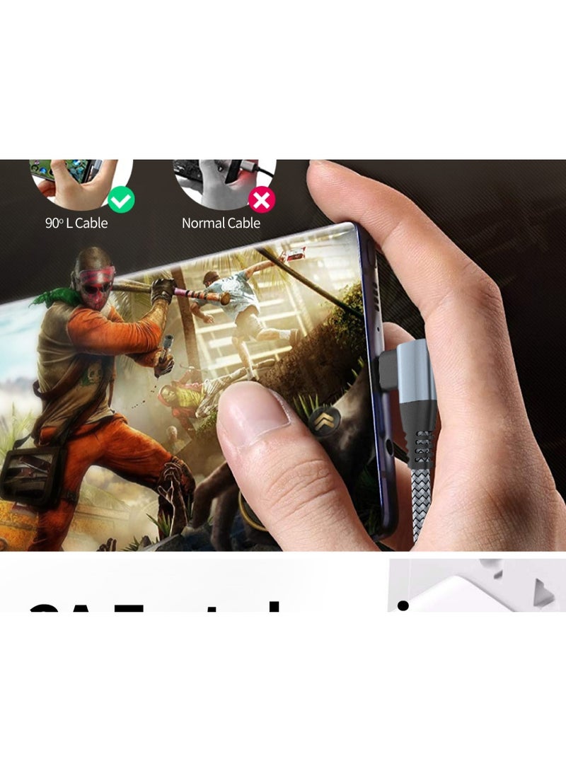 عيد الفصح . USB C إلى USB C كابل 60W 2Pack 6.6ft C إلى C كابل الشحن السريع نوع C شاحن الشحن السريع الزاوية اليمنى الجانبية شاحن الهاتف لآيفون 17 برو ماكس اكسسوارات M5 ماك بوك إير سامسونج S25 آي باد ، (2M ، 2PACK) - Image 4