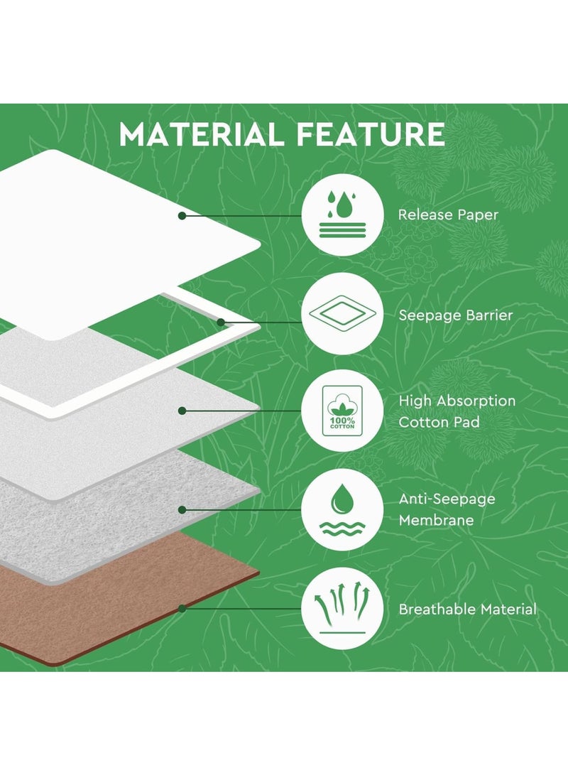 Zikra Castor Oil Pack Wrap, 20 Pcs Castor Oil Organic Cotton Pack Wrap, No Washing Self Adhesive, Anti Massage Oil Leak, High Absorbent, Organic Cotton Flannel, Design for Women Men - Image 3