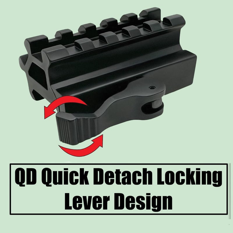 Gotical 3 Slots Dual | 90 Degree and 45 Degree Double Riser Quick Release - Image 4