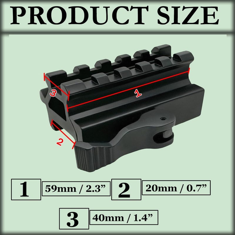 Gotical 3 Slots Dual | 90 Degree and 45 Degree Double Riser Quick Release - Image 2