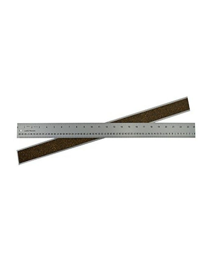 Ludwig Precision Non-Slip Backed Aluminum Straight Edge Ruler, 24-INCH, Silver - Image 2
