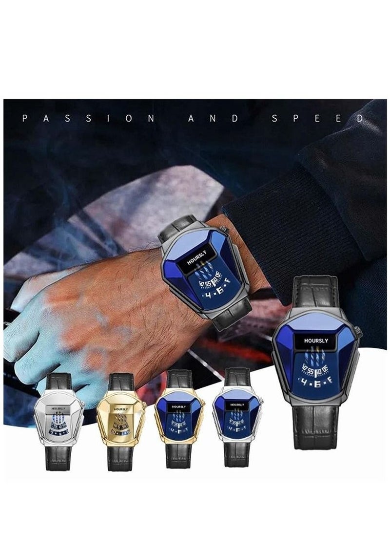 هاورسلي ساعات كوارتز ساعة يد رجالية فاخرة ماركة HOURSLY Trend Cool - Image 4