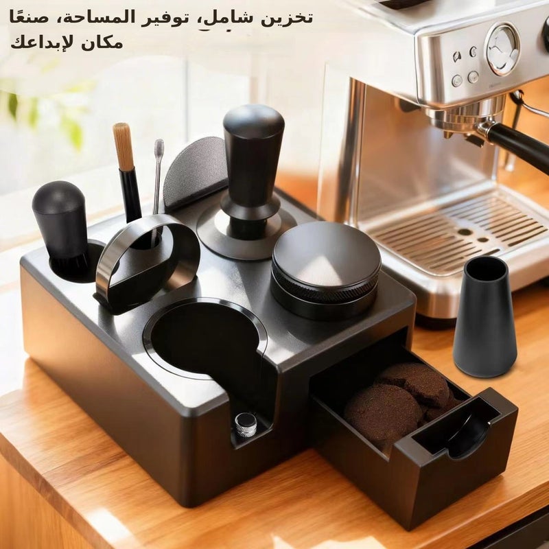 Coffee Tamper Set with Distribution Tool, WDT Tool, Cleaning Brush, Dosing Ring, and Coffee Stand - 51/53/58mm Espresso Accessories Kit - Image 3