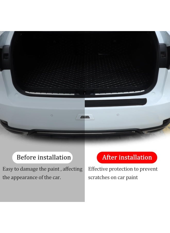 Car Rear Bumper Protector, 41inch x3.5inch Car/SUV Universal Rubber Anti-Scratch Trunk Exterior Accessories（Black） - Image 5