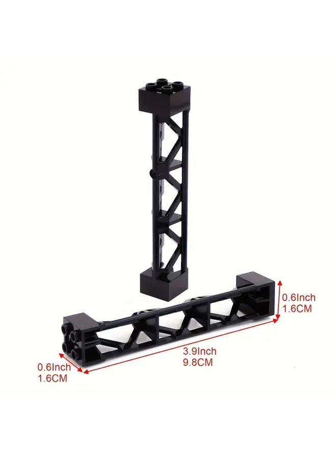 Purple Building Tower Model with Base Plates and Columns for DIY Decoration Gift - Image 3