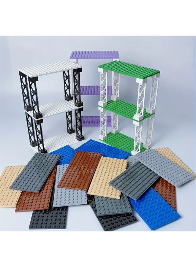 Purple Building Tower Model with Base Plates and Columns for DIY Decoration Gift - Image 5