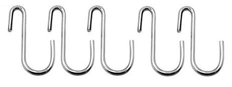 COIR GARDEN - Stainless Steel S Shaped Heavy Duty Hook for Hanging in Kitchen, Bathroom, Bedroom, Office cabinets, Workshop, Garden - 8 inch Pack of 5 - Image 1