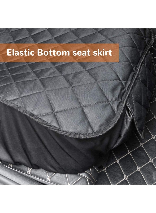 UR باور غطاء مقعد السيارة للكلاب للمقعد الأمامي، أغطية مقاعد الكلاب المقاومة للماء بنسبة 100% مع واقي مقعد السيارة للكلاب، أغطية مقاعد الحيوانات الأليفة غير القابلة للانزلاق والمبطنة مع قاعدة مرنة للسيارات والشاحنات والسيارات الرياضية متعددة الاستخدامات - Image 2