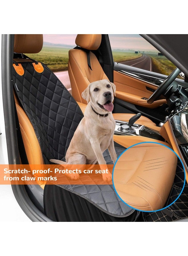 UR باور غطاء مقعد السيارة للكلاب للمقعد الأمامي، أغطية مقاعد الكلاب المقاومة للماء بنسبة 100% مع واقي مقعد السيارة للكلاب، أغطية مقاعد الحيوانات الأليفة غير القابلة للانزلاق والمبطنة مع قاعدة مرنة للسيارات والشاحنات والسيارات الرياضية متعددة الاستخدامات - Image 3