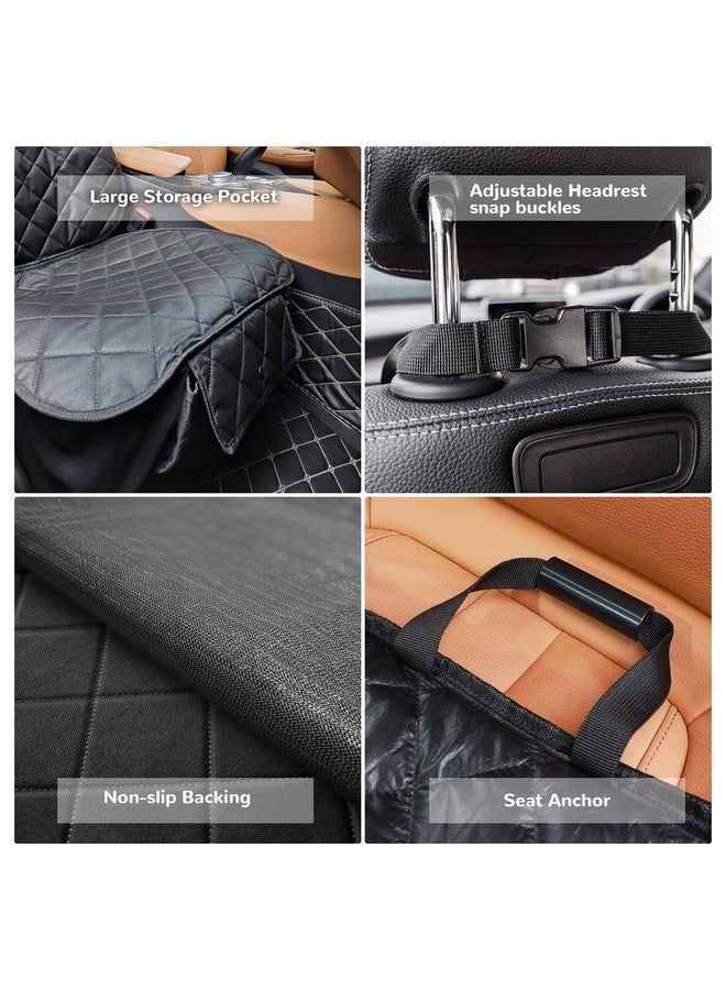 UR باور غطاء مقعد السيارة للكلاب للمقعد الأمامي، أغطية مقاعد الكلاب المقاومة للماء بنسبة 100% مع واقي مقعد السيارة للكلاب، أغطية مقاعد الحيوانات الأليفة غير القابلة للانزلاق والمبطنة مع قاعدة مرنة للسيارات والشاحنات والسيارات الرياضية متعددة الاستخدامات - Image 5
