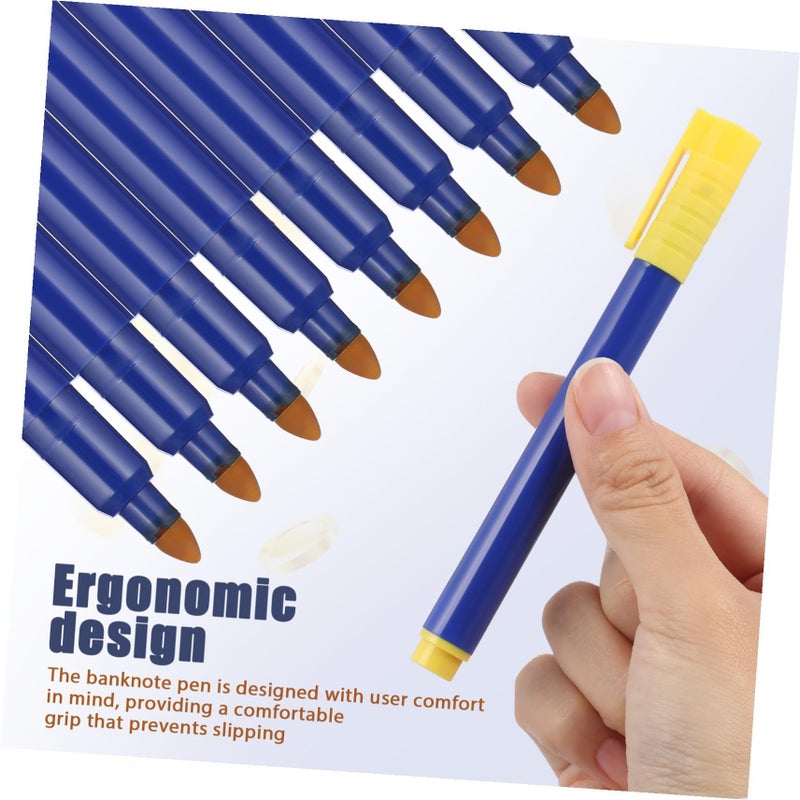 10 Water Based Money Detector Pens Ergonomic Grip Fade Resistant Ink Bill Checker - Image 4