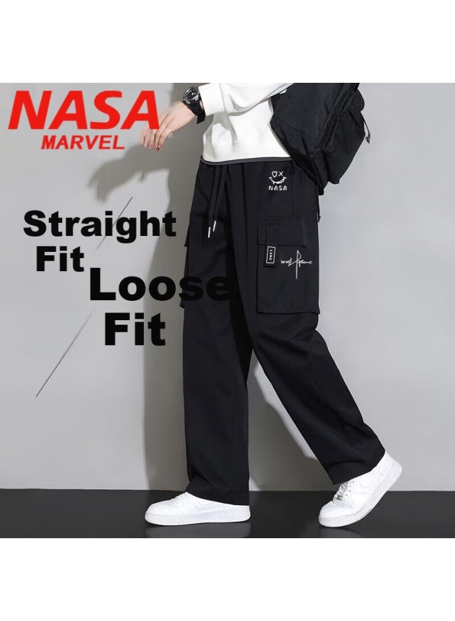 Nasa Marvel Valentine's Day Gift Casual Pants For Men, Spring And Autumn Long Trousers, Straight-leg Cargo Pants, Wide-leg Trendy Pants - Image 1