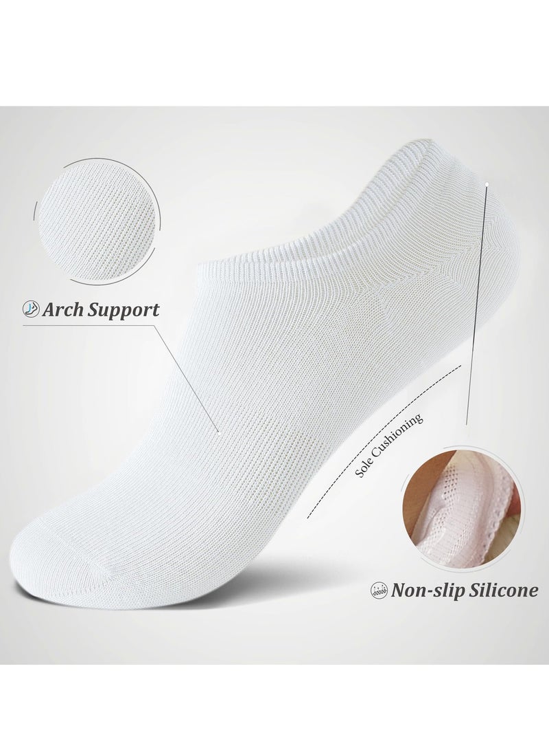 BORTONY BOROTNY 6 Pairs No Show Socks for Mens Womens Low Ankle Socks Adults Free Size Socks for Sneakers Footies Athletic Anti-slip Invisible Liner Socks 12 Pieces  - Image 4