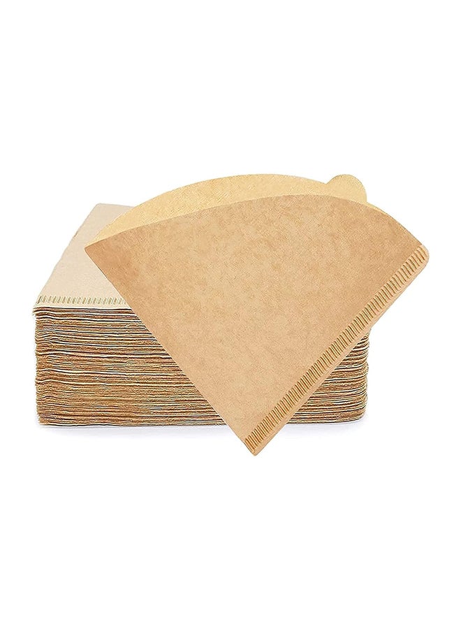 UREVO Coffee Filter 100 Count, V60 Coffee Paper Filter Unbleached Disposable Coffee Filter Paper for Pour Over and Drip Coffee Maker (2-4 Cups) - Image 1