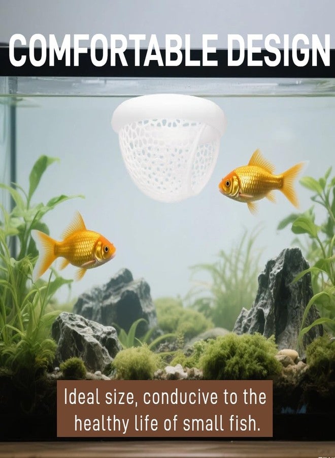 Laoha 2 PCS Floating Betta Hammock & Shrimp Shelter - 3D Printed Aquarium Decor with Feeding Ring, Safe Resting Spot for Betta Fish, Shrimp and Small Fish(2, White) - Image 5