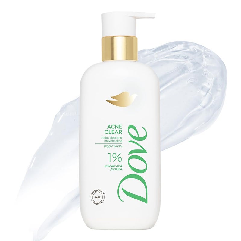 Dove Acne Clear Serum Body Wash1 Salicylic Acid Formula Clears and helps prevent acne  Paraben  SLS free  300 ml - Image 1