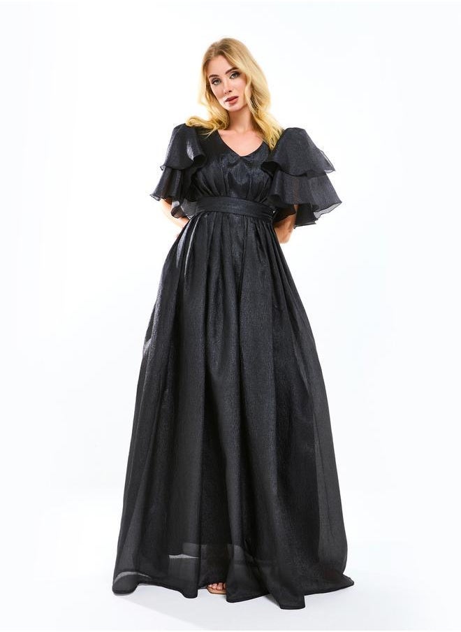 House of Moda Ruffled Sleeve Maxi Dress - Image 4