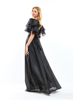 House of Moda Double Tiered Flounce Sleeves Voluminous Maxi Dress by Styli  - Image 5