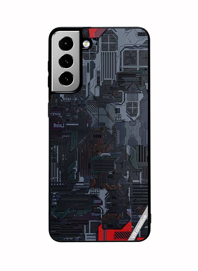 VR CREATIVE Protective Case Cover For Samsung Galaxy S21 FE 5G Tech Design Multicolour - Image 1