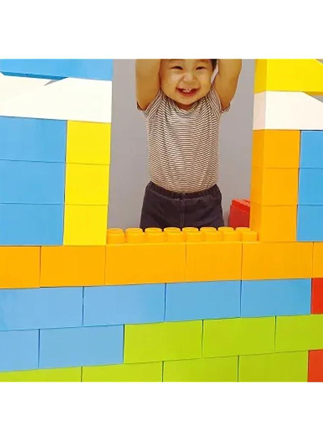IToys Jumbo Building Blocks Set 6 Pieces Colourful Educational Toys For Kids 28X23X19 Cm Large Block Size - Image 4