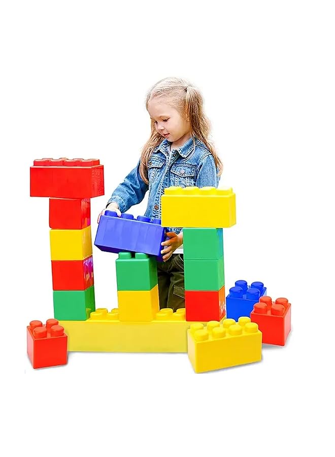 IToys Jumbo Building Blocks Set 6 Pieces Colourful Educational Toys For Kids 28X23X19 Cm Large Block Size - Image 1